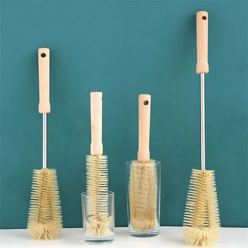 Wooden Long Handle Bottle Cleaning Brush – Eco-Friendly Bottle Cleaning Brush Babs