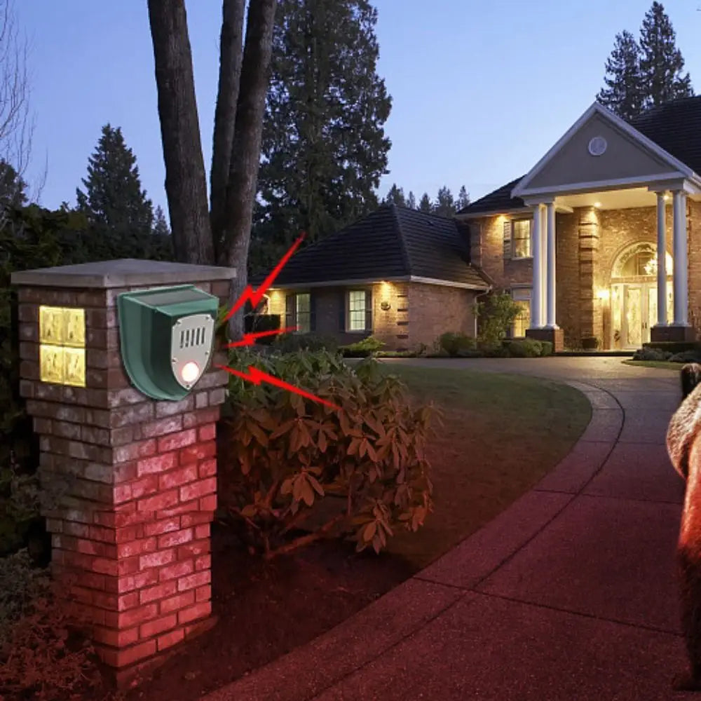 Solar Motion Sensor Alarm & Waterproof Animal Repeller Solar Security Alarm Babs