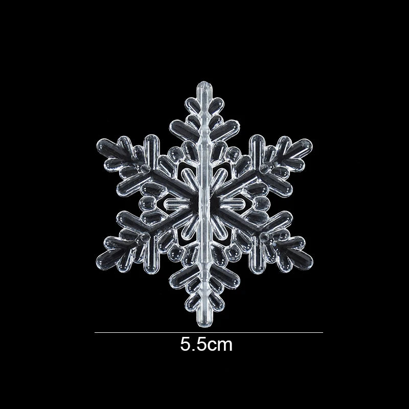 10Pcs Acrylic Snowflake Christmas Ornaments – Tree Pendants Christmas Ornaments Babs B02 (1)
