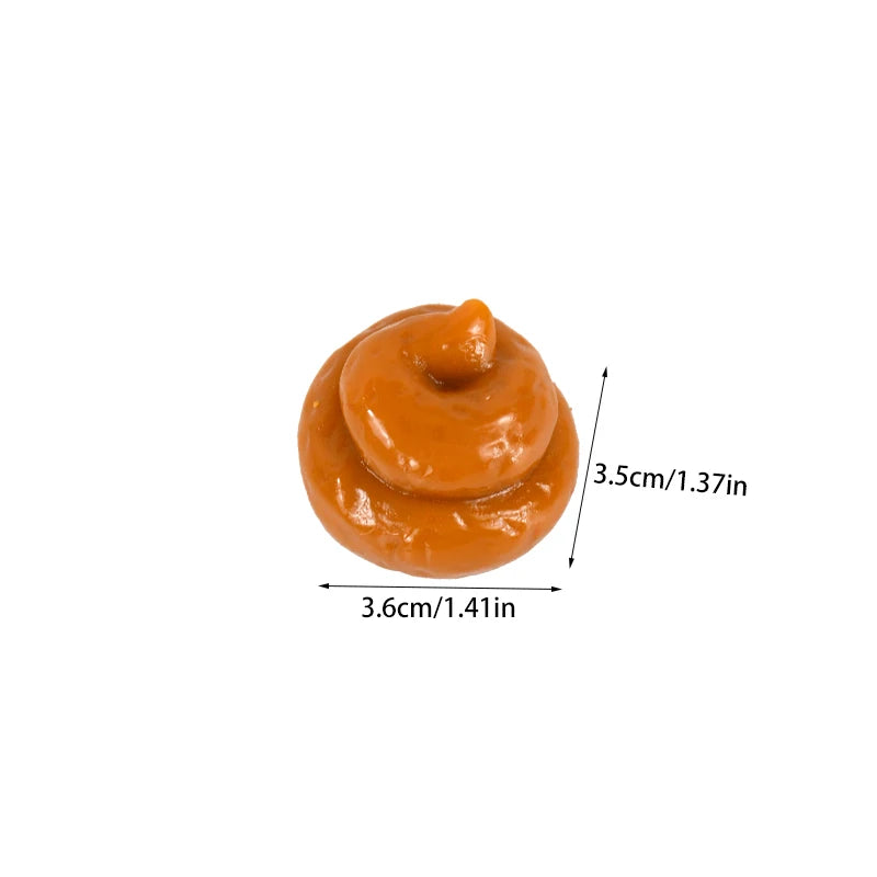 Realistic Fake Poop Prank Toy – Squishy Rubber Turd Joke Prop Novelty Prank Toy Babs A01