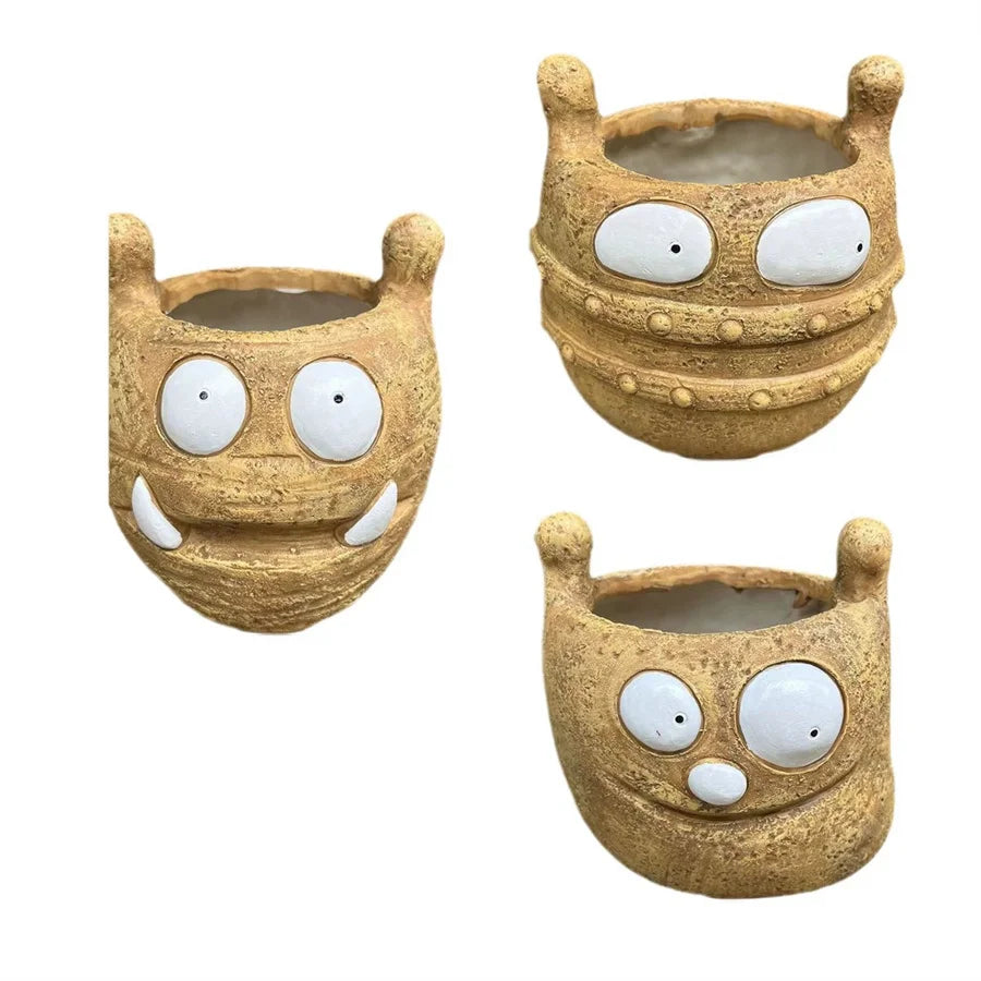 Funny Expression Flower Pot – Novelty Garden Statue Decor Novelty Flower Pot Babs