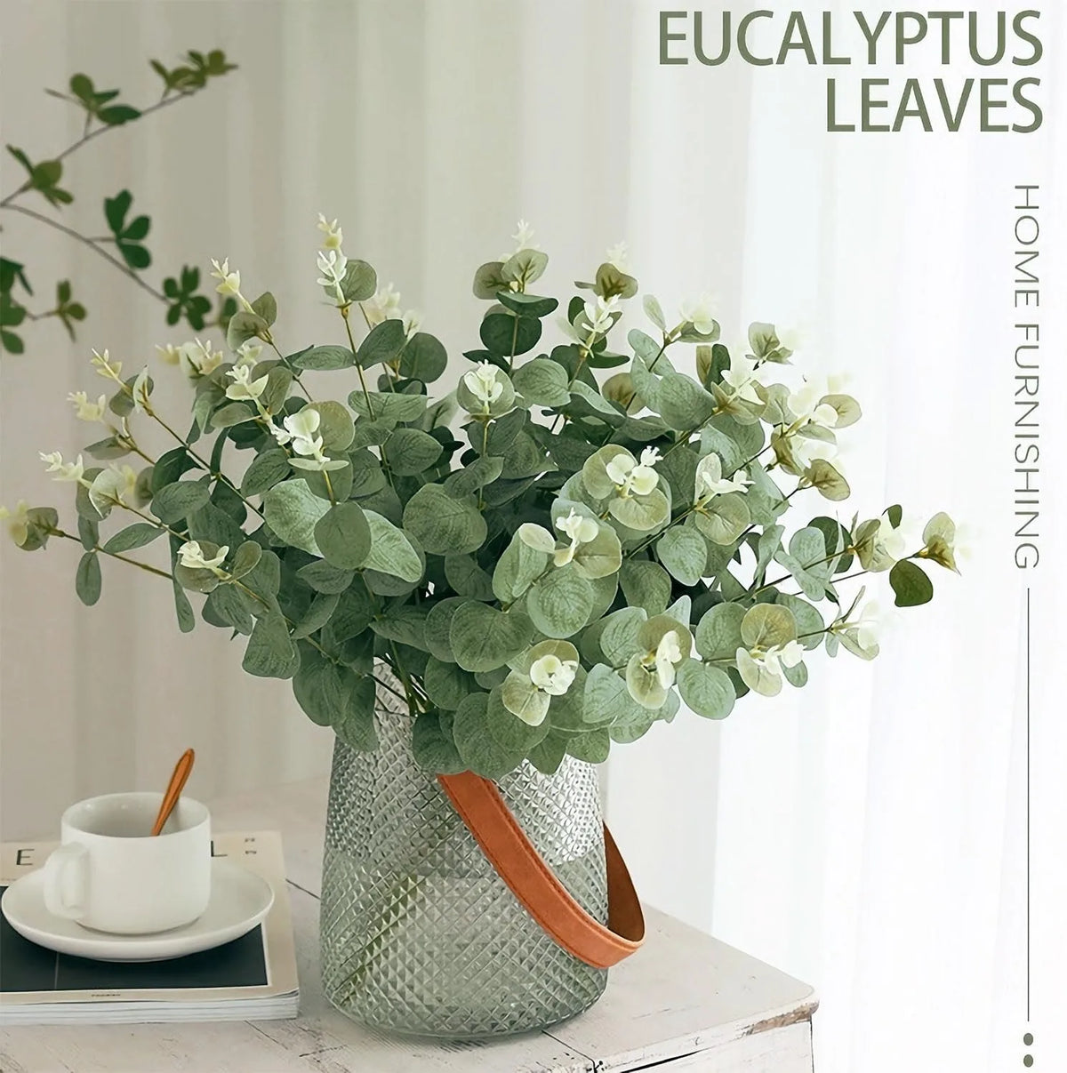 Artificial Eucalyptus Leaf Stems 5/10/20 Pcs – Wedding Home Decor Artificial Plant Stems Babs