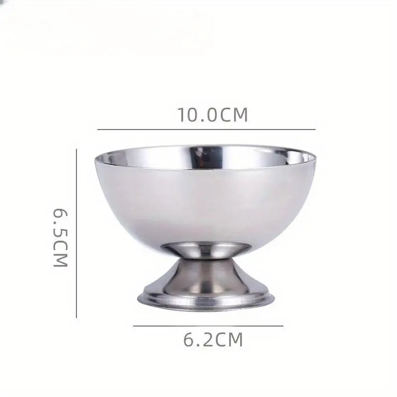 Stainless Steel Dessert Bowl | Ice Cream & Salad Snack Cup Stainless Steel Bowl Babs 1pc