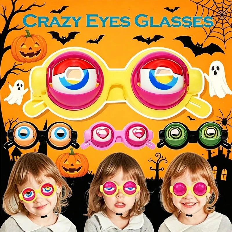 Halloween Crazy Eye Glasses – Funny Novelty Party Prop for Kids Novelty Party Glasses Babs