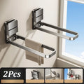 Detachable Towel Rack – Space-Saving & Damage-Free Install Towel Rack Babs 2Pcs-Gun gray