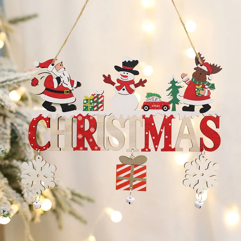 Wooden Christmas Gnome & Santa Hanging Ornaments | Xmas Tree Pendants Christmas Tree Ornaments Babs