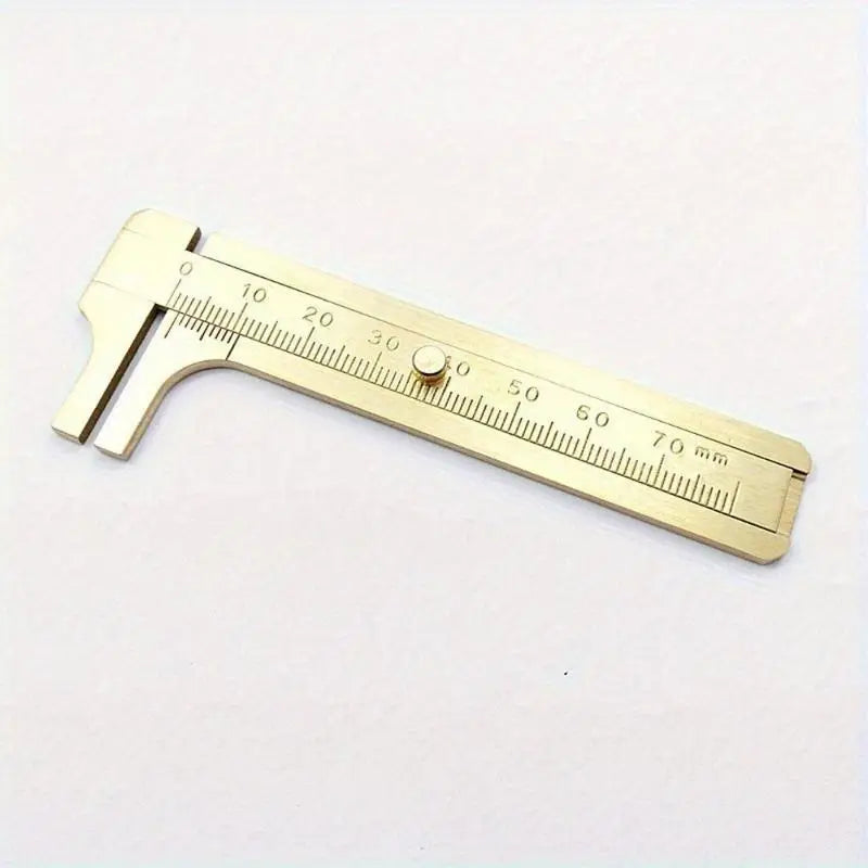 Mini Brass Vernier Caliper – Dual Scale Precision Measuring Tool Vernier Caliper Babs 1PC