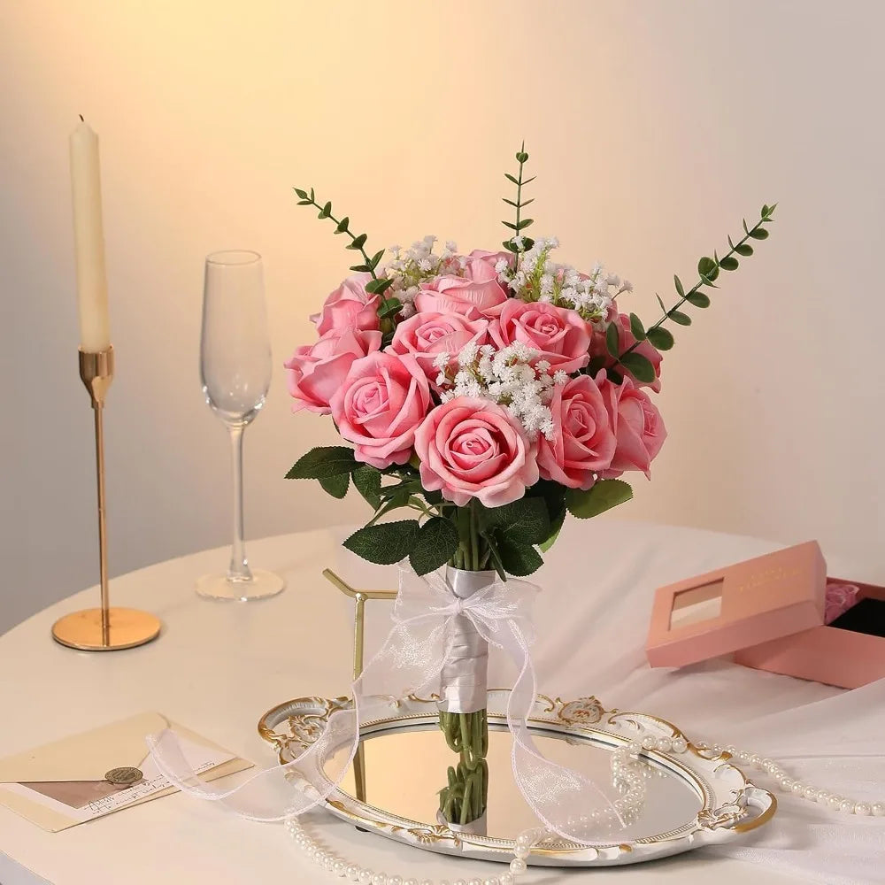 50cm Silk Artificial Rose Bouquet – Wedding & Home Decor Artificial Flower Bouquet Babs