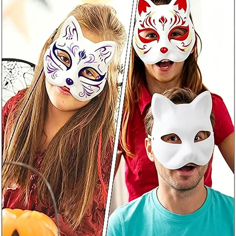 Cat & Fox Paper Masks for Crafts & Costume – 3/5 Pack Paper Costume Mask Babs