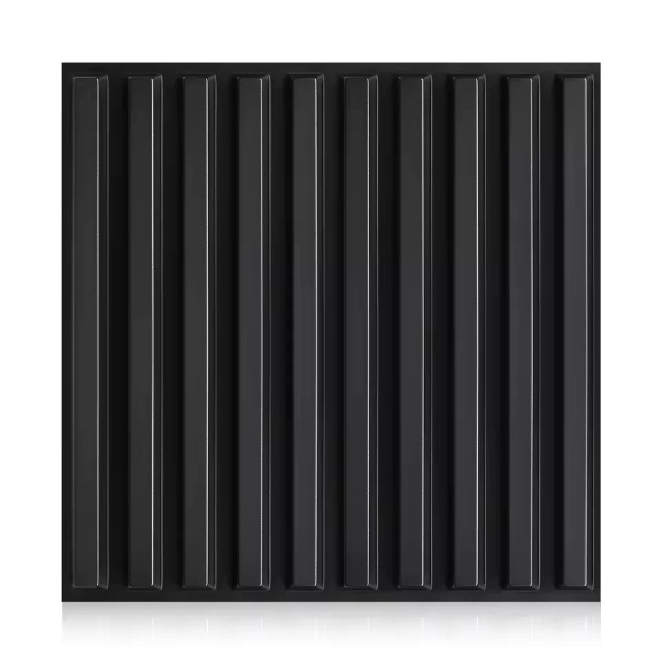 3D PVC Wall Panels 30x30cm Geometric DIY Home Décor – 10pcs 3D Wall Panels Babs S207-Balck
