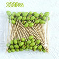 3D Olive Bamboo Cocktail Picks – Party & BBQ Toothpicks Cocktail Party Picks Babs 100Pcs
