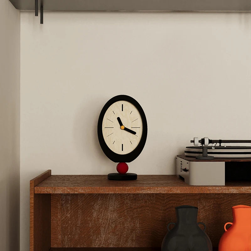 Wooden Silent Desk Clock | Nordic Style Home Décor Wooden Desk Clock Babs