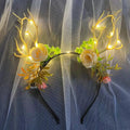 LED Christmas Reindeer Antlers Headband | Glowing Party Hoop LED Party Headband Babs 11