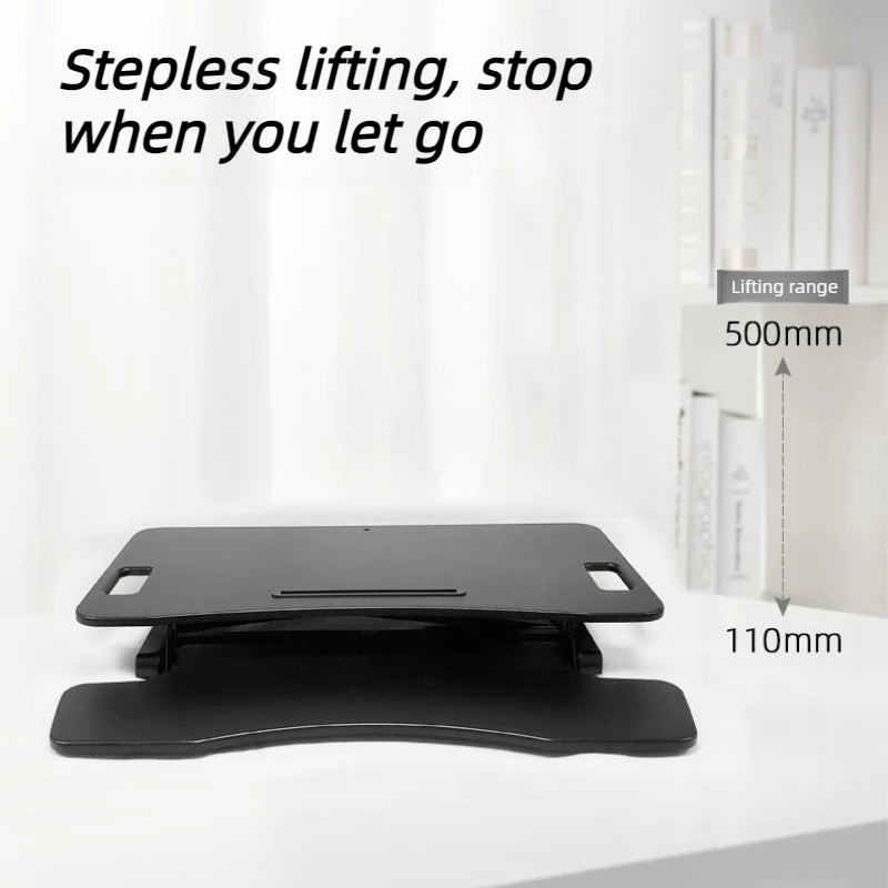 Foldable Lifting Computer Desk – Monitor Stand & Keyboard Shelf Standing Computer Desk Babs
