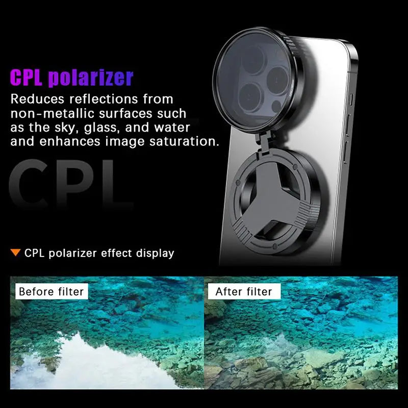 Magnetic CPL Filter Lens for Smartphone Camera – Universal Phone Camera Filter Babs Default Title
