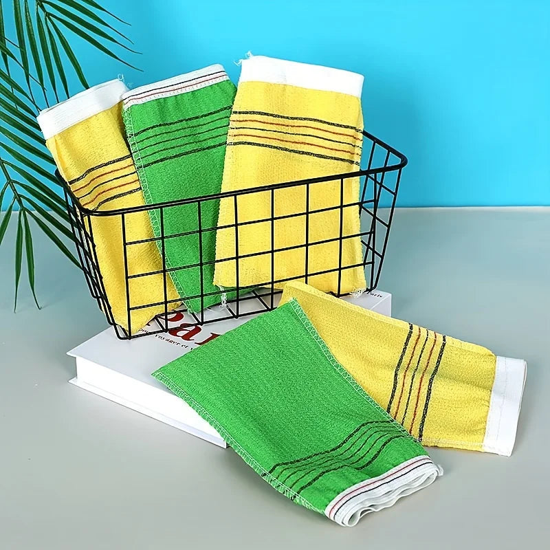 5-Piece Exfoliating Shower Gloves & Towel Set – Body Scrub Exfoliating Bath Set Babs