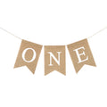 Burlap ONE Garland – First Birthday Banner & Photo Prop Birthday Party Banner Babs Nature