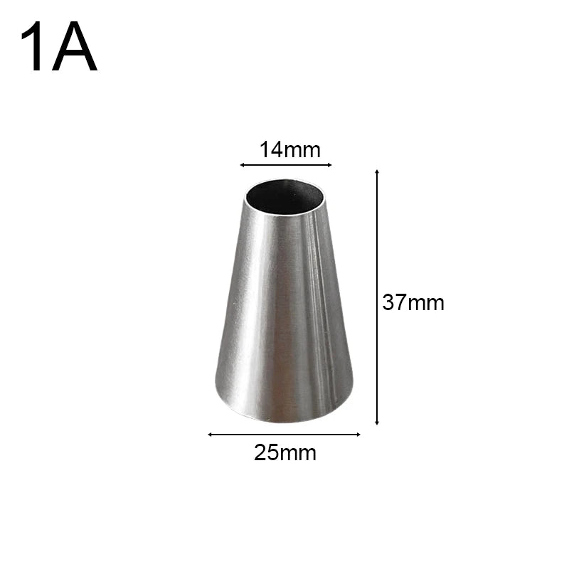 Large Round Piping Nozzle – Stainless Steel Cake Decorating Tip Pastry Piping Nozzle Babs 1A