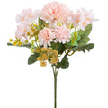 Artificial Silk Hydrangea Carnation Bouquet | Wedding Home Decor Artificial Flower Bouquet Babs Pink 1pc