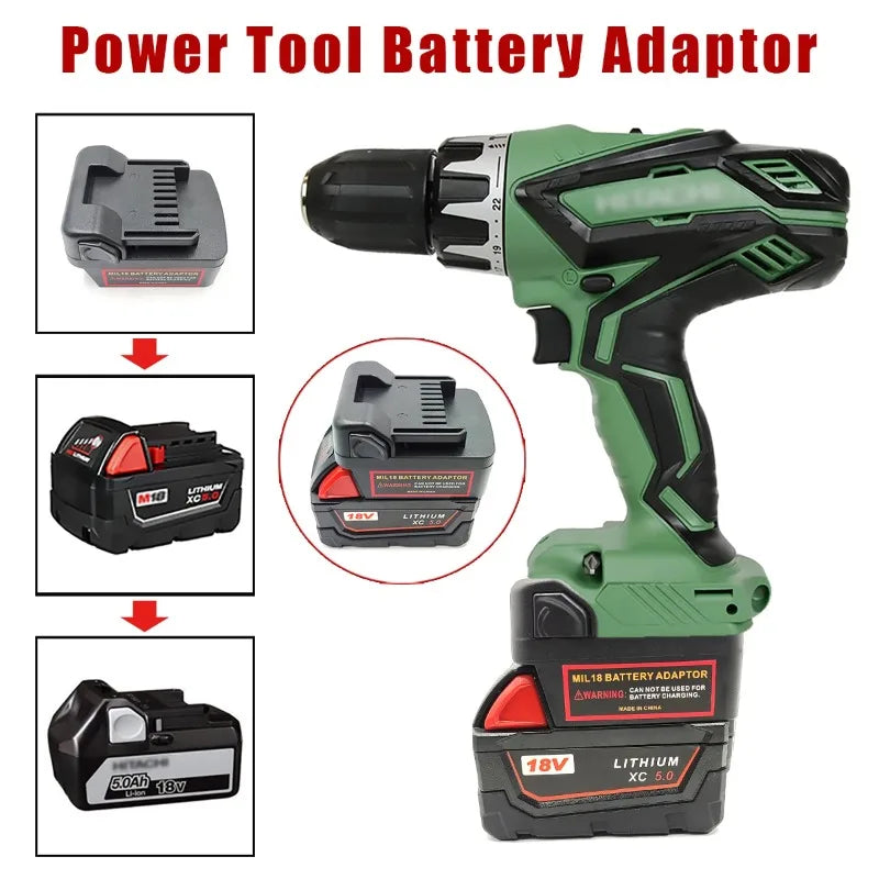 Milwaukee M18 to Hitachi/Hikoki 18V Battery Adapter Converter Battery Adapter Converter Babs