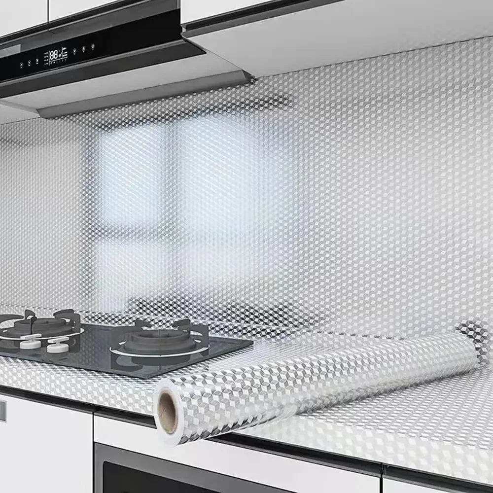 Kitchen Oil-Proof Aluminum Foil Self-Adhesive Cabinet Stickers Kitchen Wall Sticker Babs