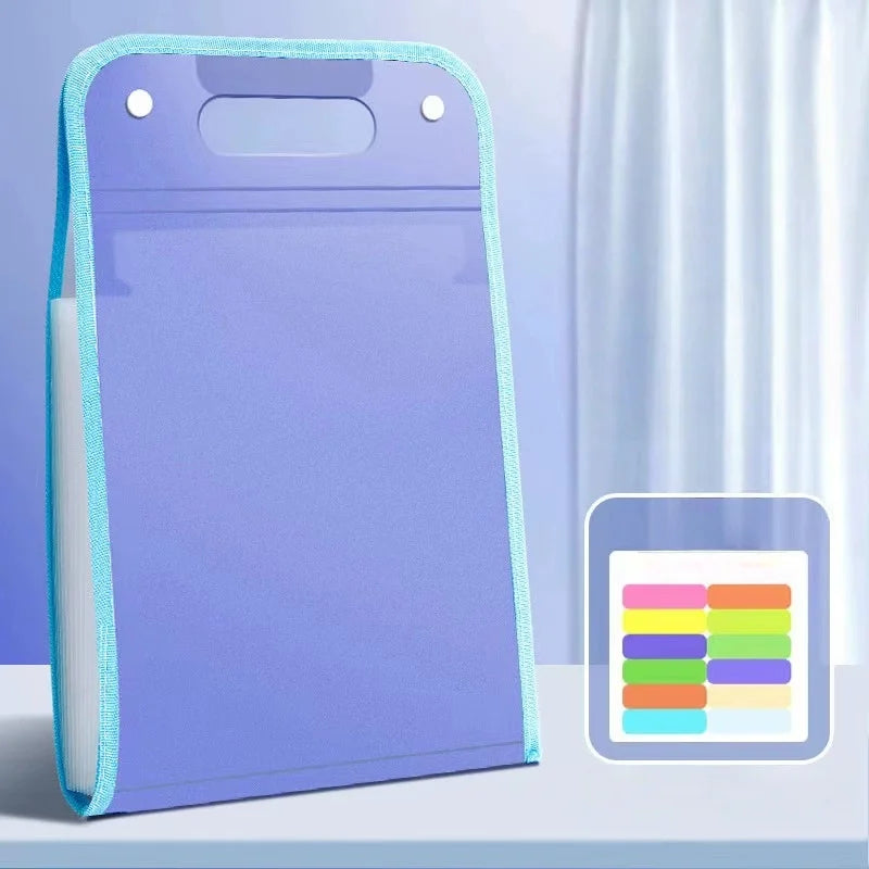 13-Pocket Expanding File Folder Accordion Document Organizer Accordion File Organizer Babs Blue