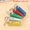 Folding Ruler with Keychain – Compact ABS Plastic 10-Section Folding Ruler Babs Random color 1PC