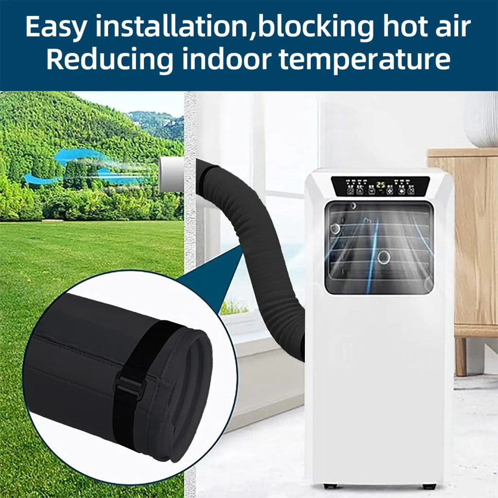 Portable AC Hose Insulation Sleeve with Adjustable Straps AC Duct Insulation Sleeve Babs