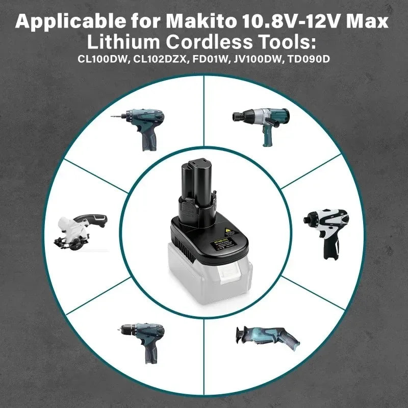MT18BL1013 Makita 18V to 12V Battery Adapter for Cordless Tools Battery Adapter Babs