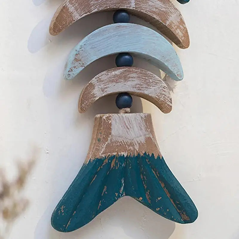 Mediterranean Wooden Fish Wall Hanging – Nautical Home Decor Wall Hanging Ornament Babs