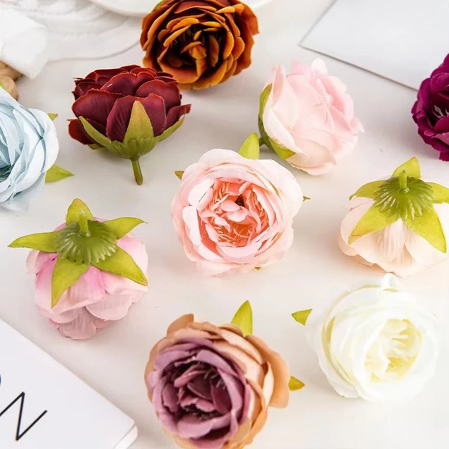 Silk Artificial Rose Heads 30 or 80 Pcs – Wedding & Home Décor Artificial Silk Flowers Babs