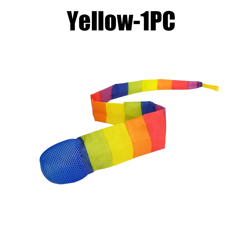 Rainbow Ribbon Throwing Ball – Fun Outdoor Toy for Kids Kids Throwing Ball Babs MINT GREEN 1PC