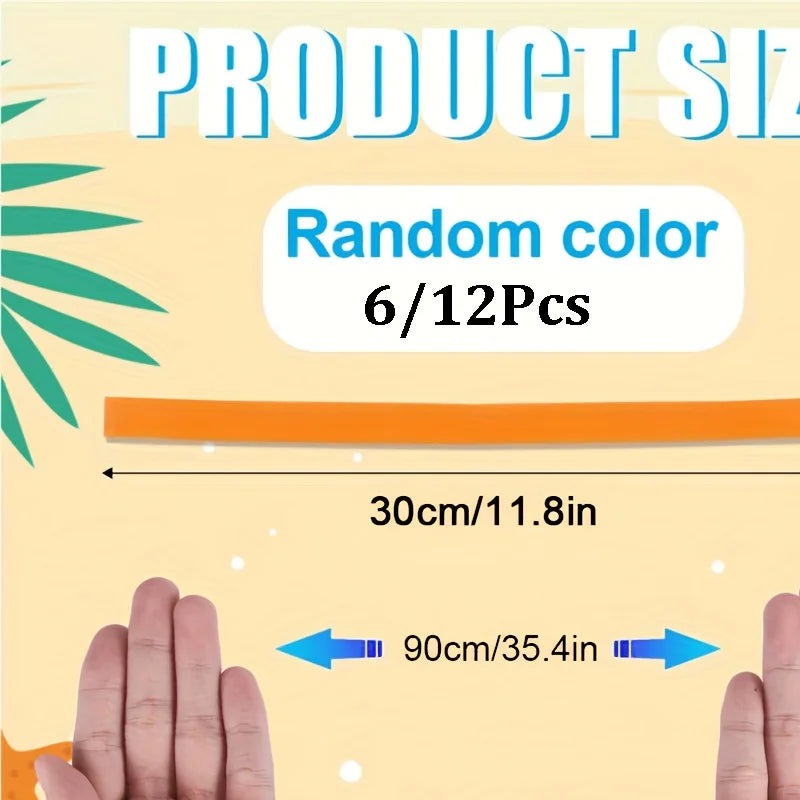 Silicone Elastic Bands for Planners, Books & Kitchen (6/12 Pcs) Silicone Elastic Bands Babs