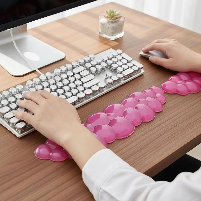 Cloud Silicone Wrist Rest for Keyboard & Mouse – Ergonomic Silicone Wrist Rest Babs