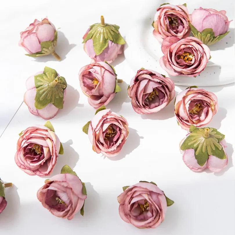 Silk Rose Artificial Flower Heads – Wedding & DIY Craft Decor Artificial Silk Flowers Babs