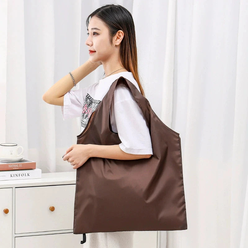5-Pack Reusable Folding Polyester Shopping Tote Bags Reusable Tote Bag Babs