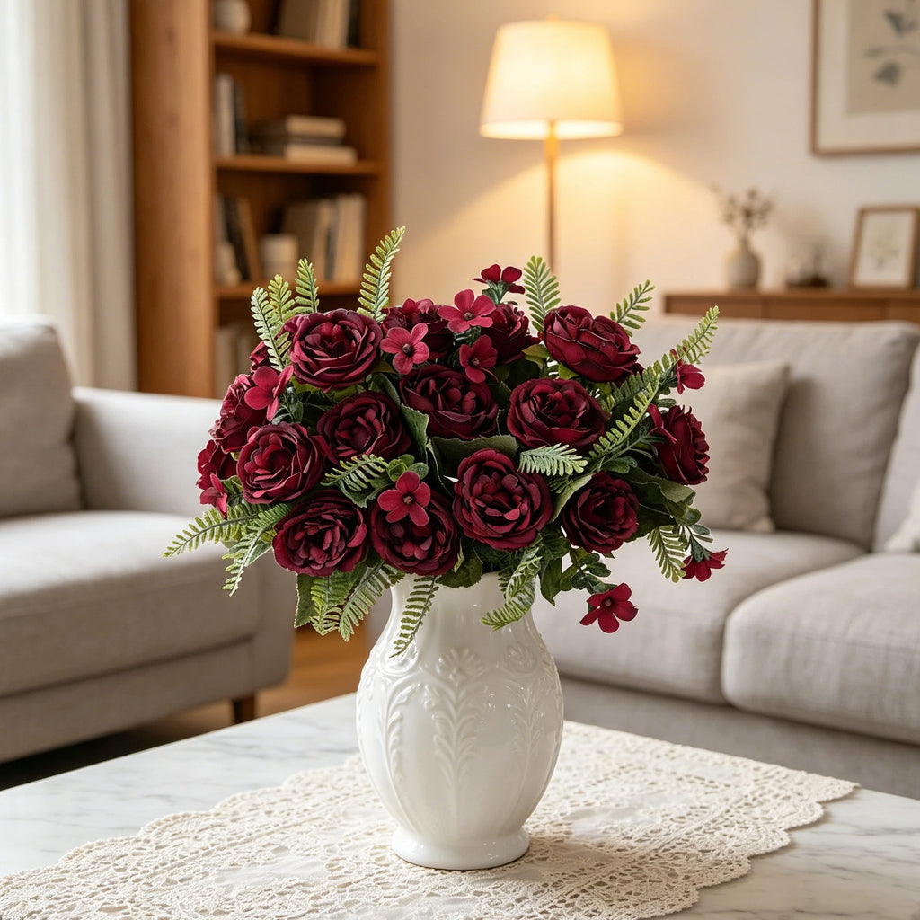 Artificial Silk Peony Bouquet – Wedding & Home Décor Flower Artificial Flower Bouquet Babs