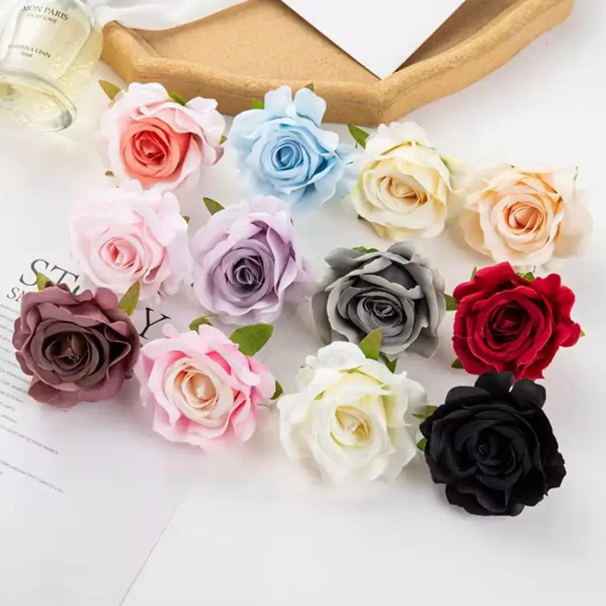 Silk Artificial Rose Heads 20/40 Pcs – Wedding & Home Décor Artificial Flower Heads Babs
