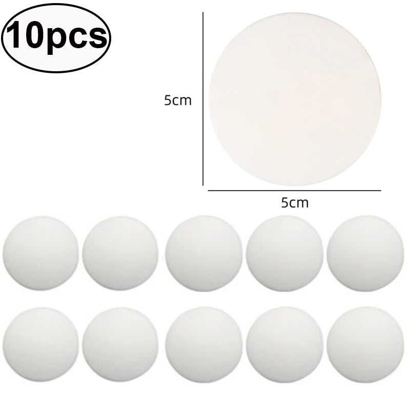 White Rubber Door Stop Wall Protectors – Self-Adhesive 5/10 Pack Door Stop Bumpers Babs 10PCS 5x5CM
