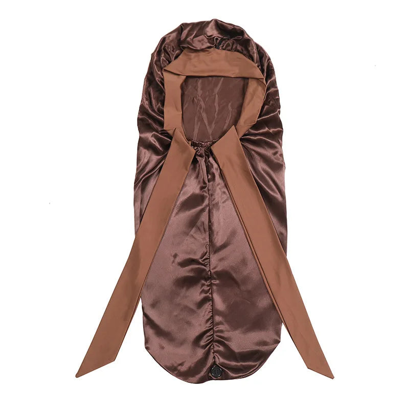 Extra Large Satin Sleep Bonnet with Long Tie – All Hair Types Satin Sleep Bonnet Babs Z