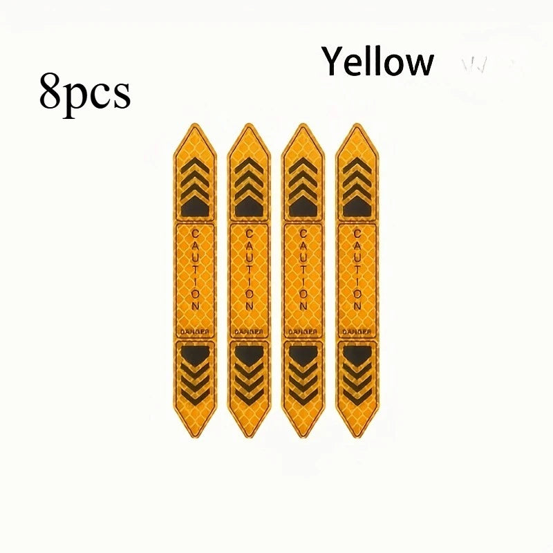 High-Reflective Arrow Door Stickers – Nighttime Safety Decals Reflective Safety Decals Babs Yellow-8pcs