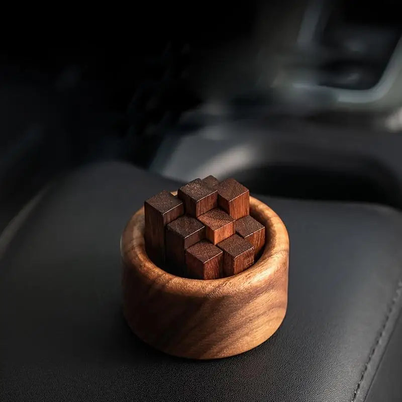 Walnut Wood Reed Diffuser Holder – Portable Home & Car Décor Reed Diffuser Holder Babs
