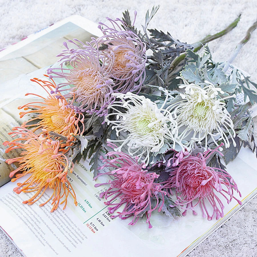 Artificial Leucospermum Fake Flowers – Wedding & Home Décor Artificial Flowers Babs