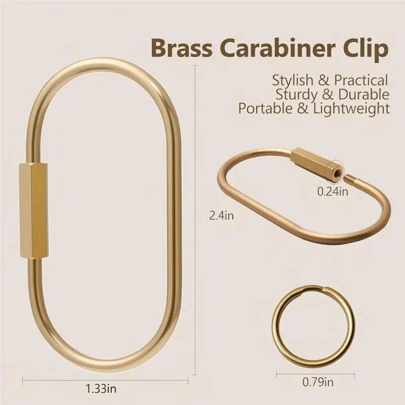 Minimalist Metal Key Ring – Vintage Drop U-Ring Brass Keychain Metal Keychain Babs