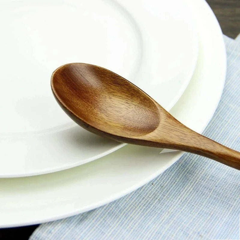 5-Piece Wooden Spoon & Fork Set – Eco-Friendly Kitchen Utensils Wooden Cooking Utensils Babs