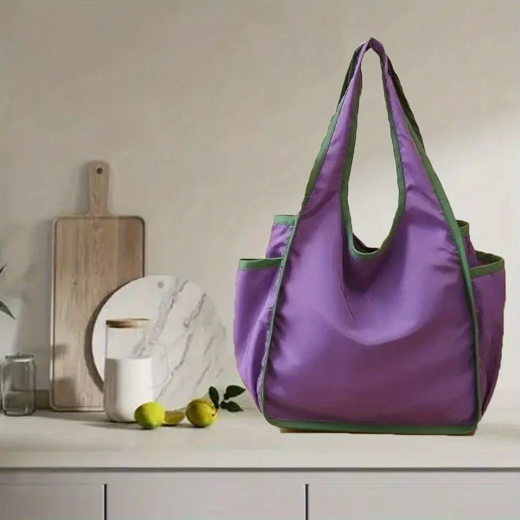 Reusable Foldable Grocery Tote Bags with Zipper Pouch Reusable Tote Bags Babs