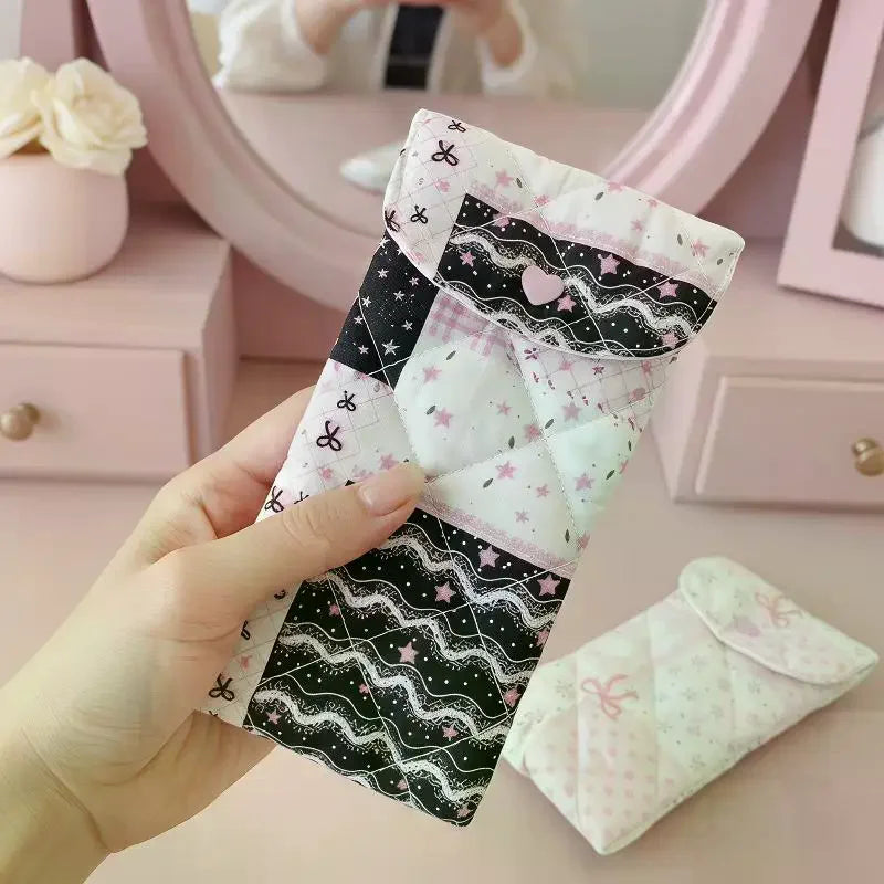 Floral Bow Snap Pencil Pouch – Glasses & Travel Makeup Bag Pencil & Storage Pouch Babs