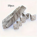10pcs L-Shaped Metal Brackets 90° Angle Shelf & Cabinet Connectors Metal Corner Brackets Babs 10pcs