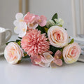 Artificial Silk Rose Bouquet – Wedding & Home Décor Flowers Artificial Silk Flowers Babs Pink 4 pcs