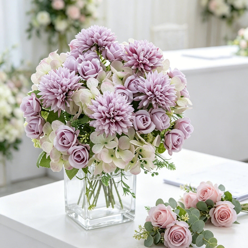 Artificial Silk Rose Bouquet – Wedding & Home Décor Flowers Artificial Silk Flowers Babs
